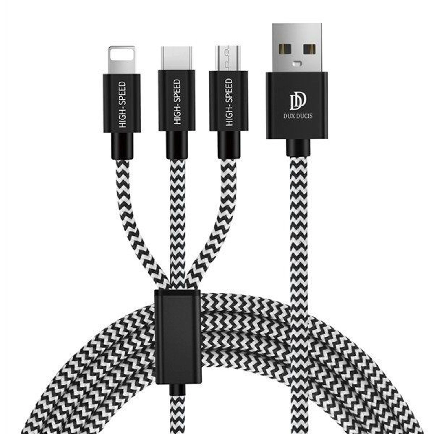Dux Ducis 92859 3-in-1 Cable USB-C to microUSB 1.2m
