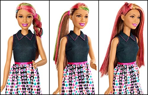 Rainbow Sparkle Hair Doll - 7.5 inches hair Sparkle Gel Comb Ages 5+