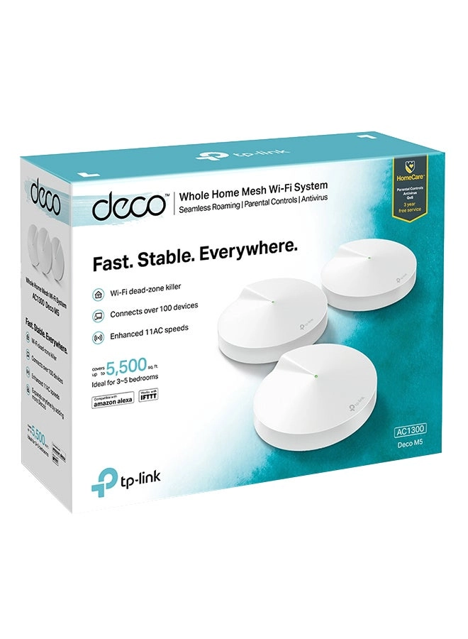 Deco M5 - AC1300 MU-MIMO Dual-Band 3-Piece