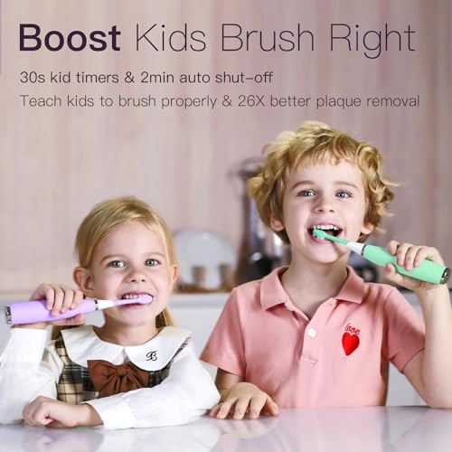 Kids Electric Toothbrushes - Sonic Rechargeable Smart Timer