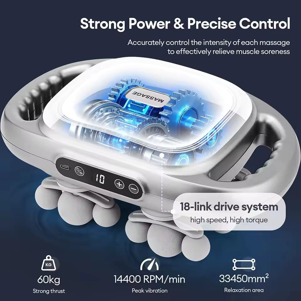 18 Head Electric Body Massager - USB Charging Deep Tissue