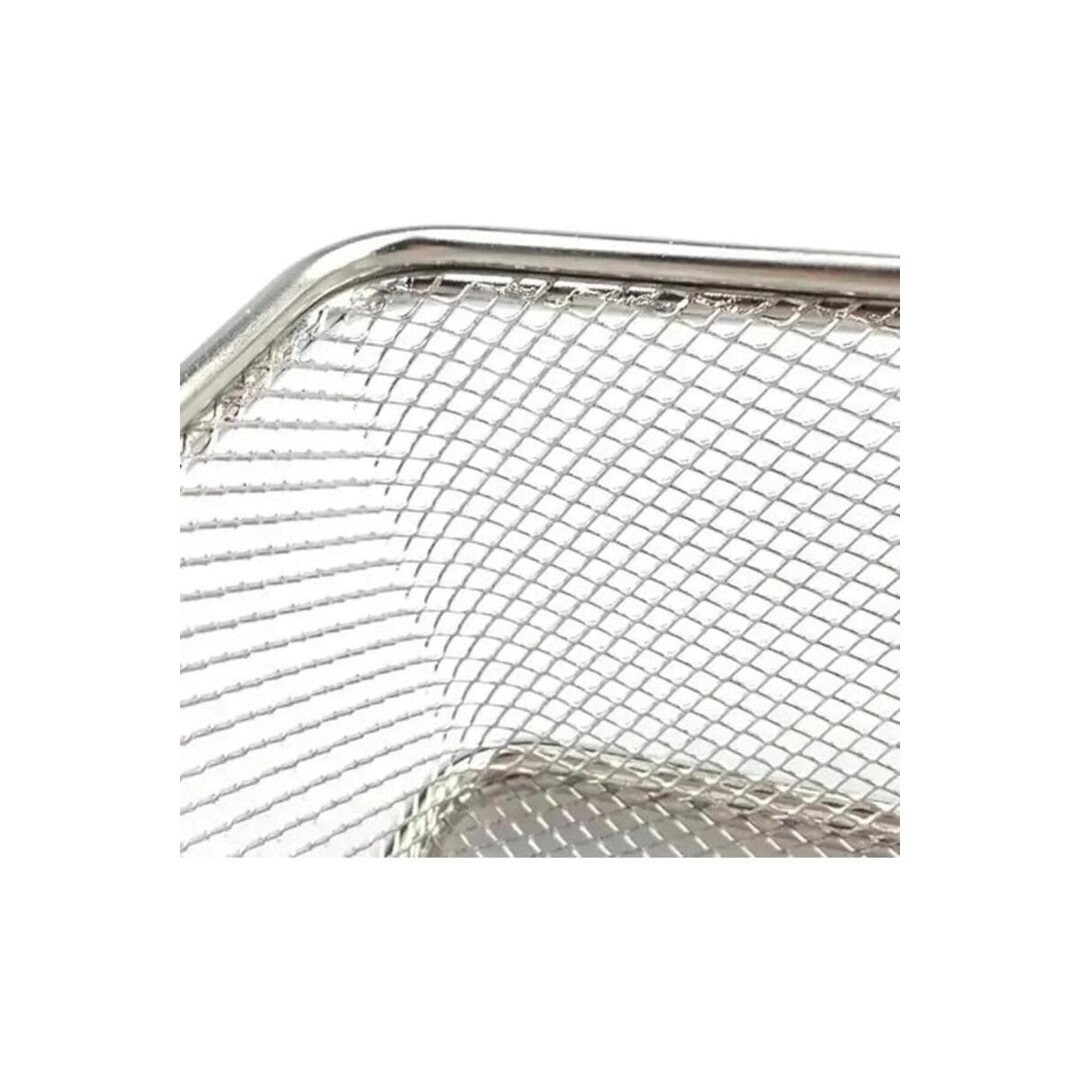 mini square fry basket - stainless steel 5-pack
