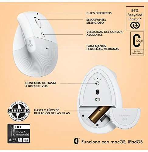 Lift Vertical Ergonomic Mouse - Wireless