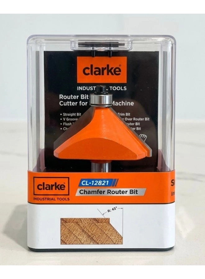Clarke CHAMFER ROUTER BIT - 57.15mm 12mm