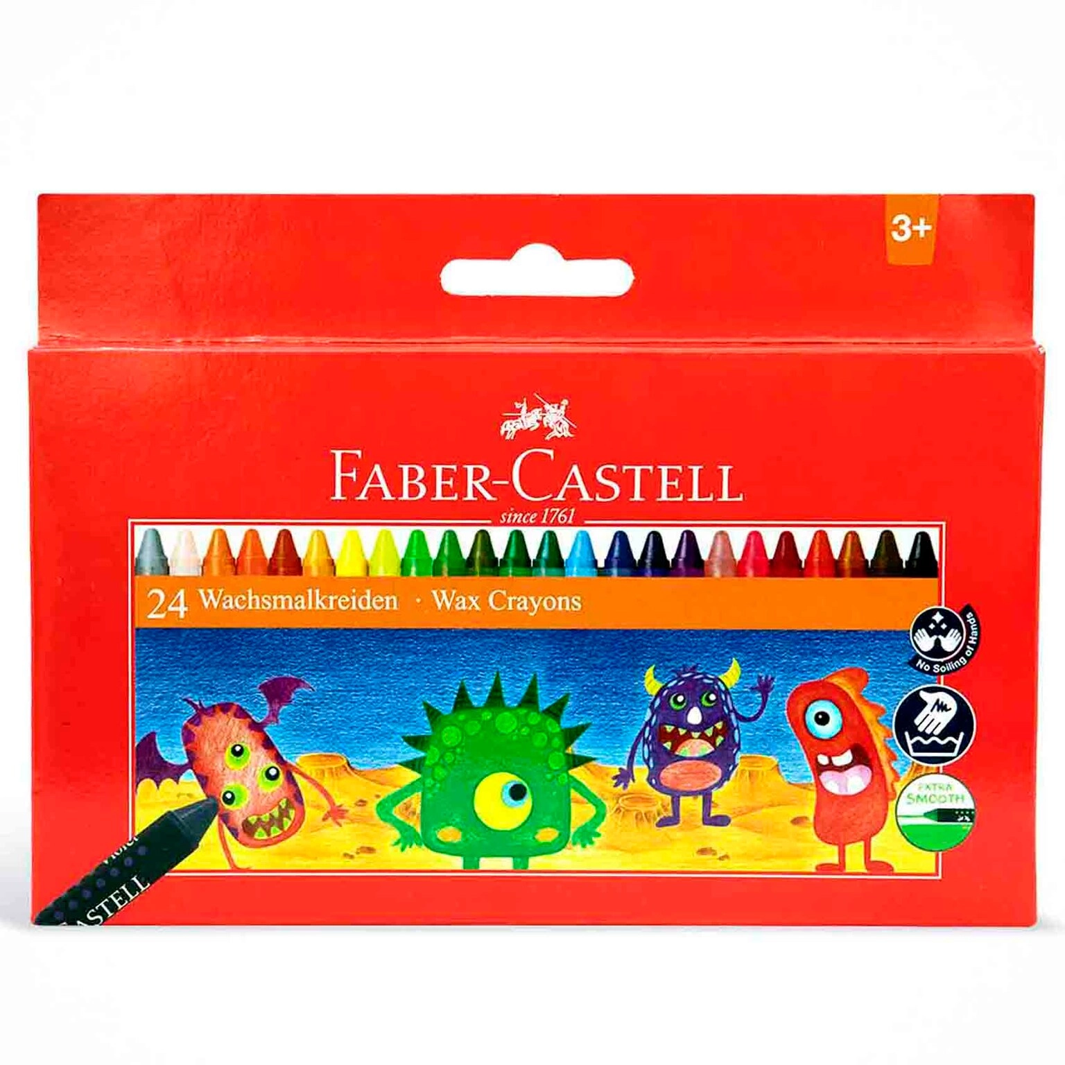 Faber-Castell Triangular Wax Crayons - 24pcs