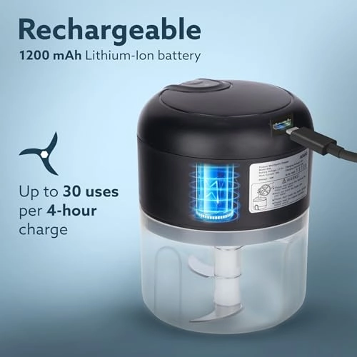 Elite Rechargeable Mini Electric Chopper - 250 Milliliters