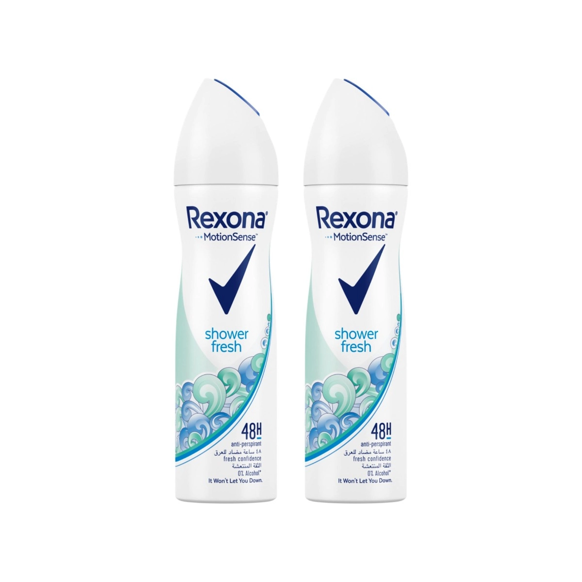 Rexona Shower Fresh Antiperspirant Deodorant - 2 x 150ml