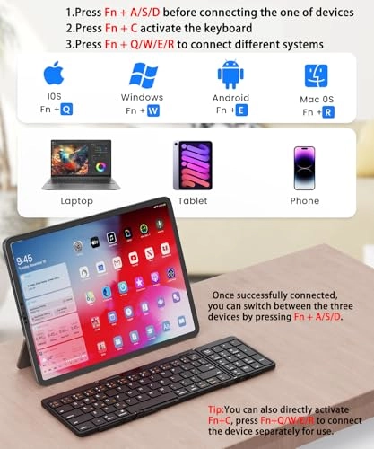 Foldable Bluetooth Keyboard - Wireless