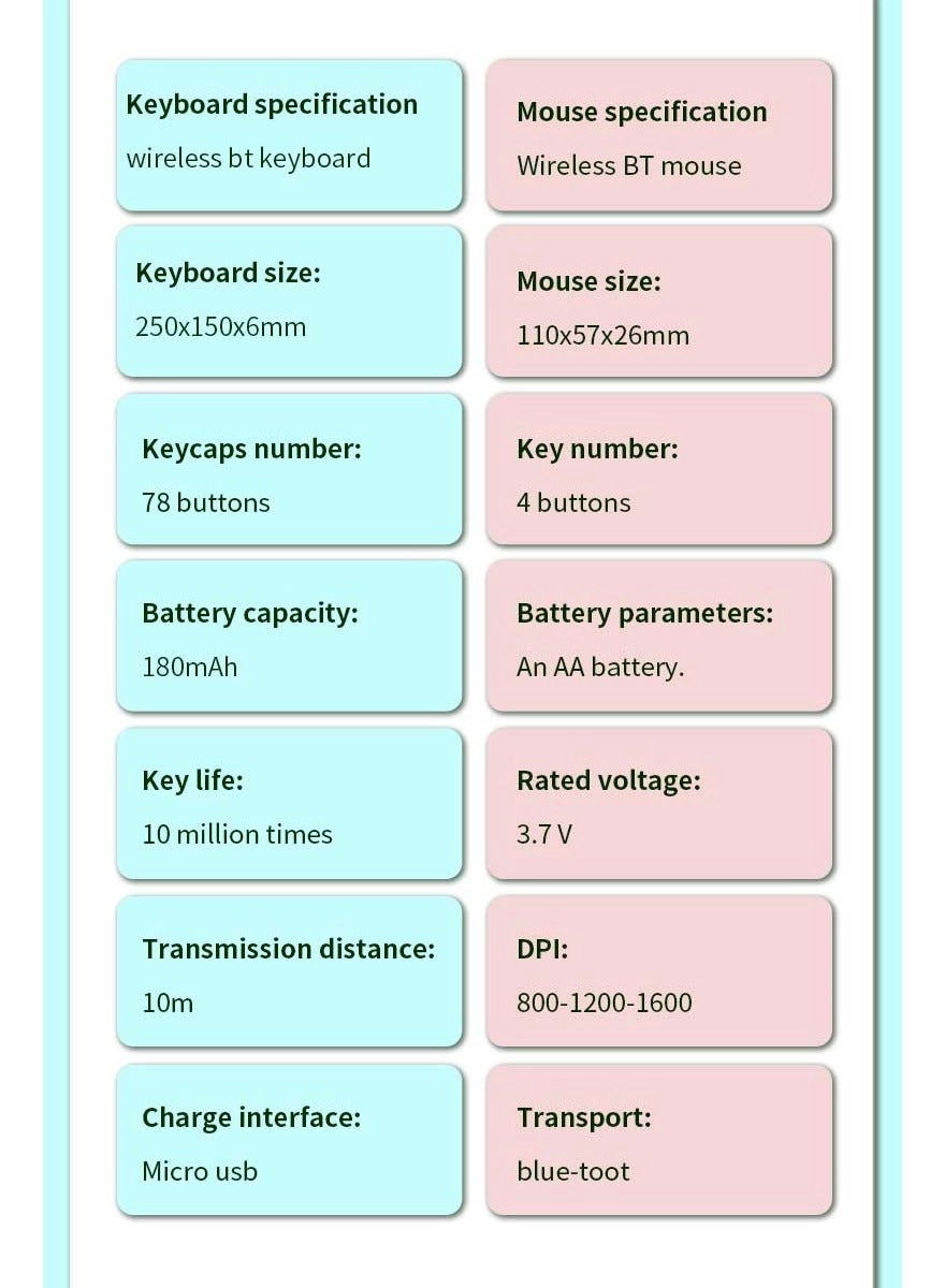 Universal Keyboard and Mouse Combo - EN/AR Wired/Wireless