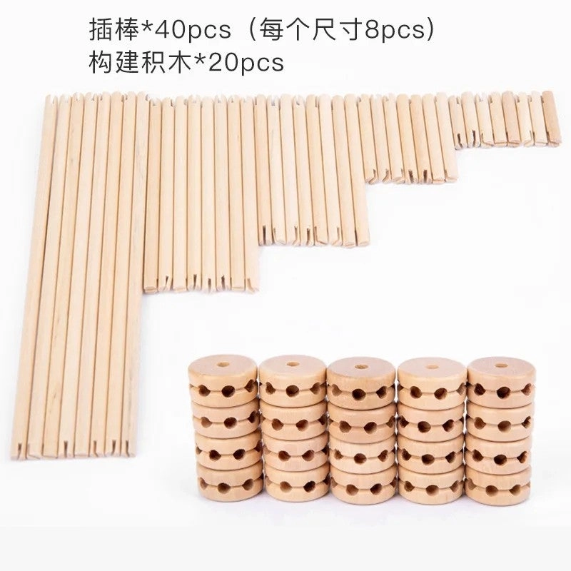 Wooden Crafts Set - DIY Spelling Building Blocks