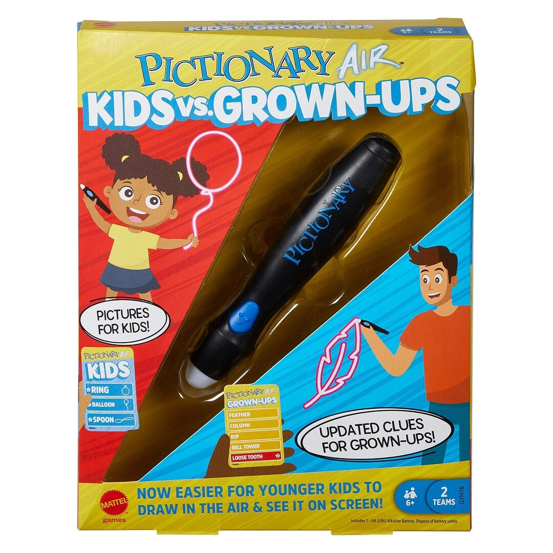 Mattel Games Pictionary Air: Kids vs Grown-Ups - Family Drawing Game