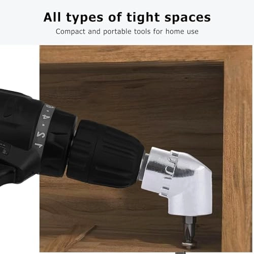 Right Angle Drill Adapter - 105° 1/4" Hex Magnetic Socket 360° Adjustable