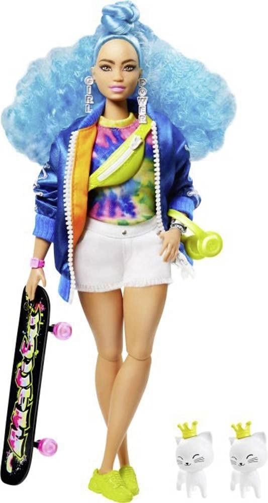 Mattel GmbH Barbie Extra - Skateboard 2 Kittens blue hair