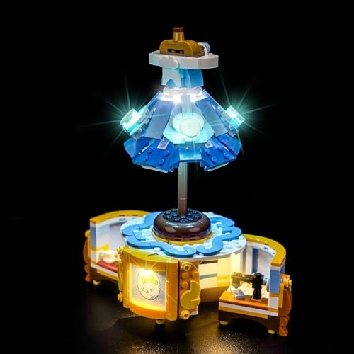LED Light Set - Compatible with Lego Cinderella's Dress 43266 Battery Powered