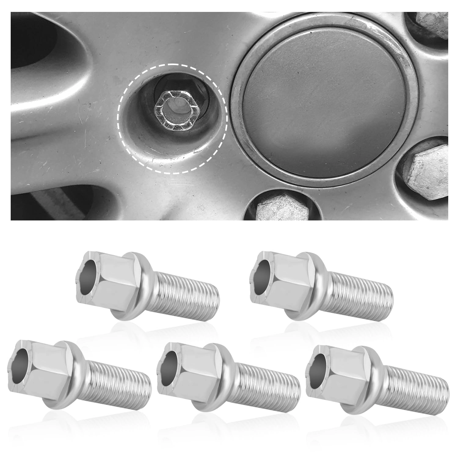 Figpade Wheel Lug Bolts - 27mm 14mm