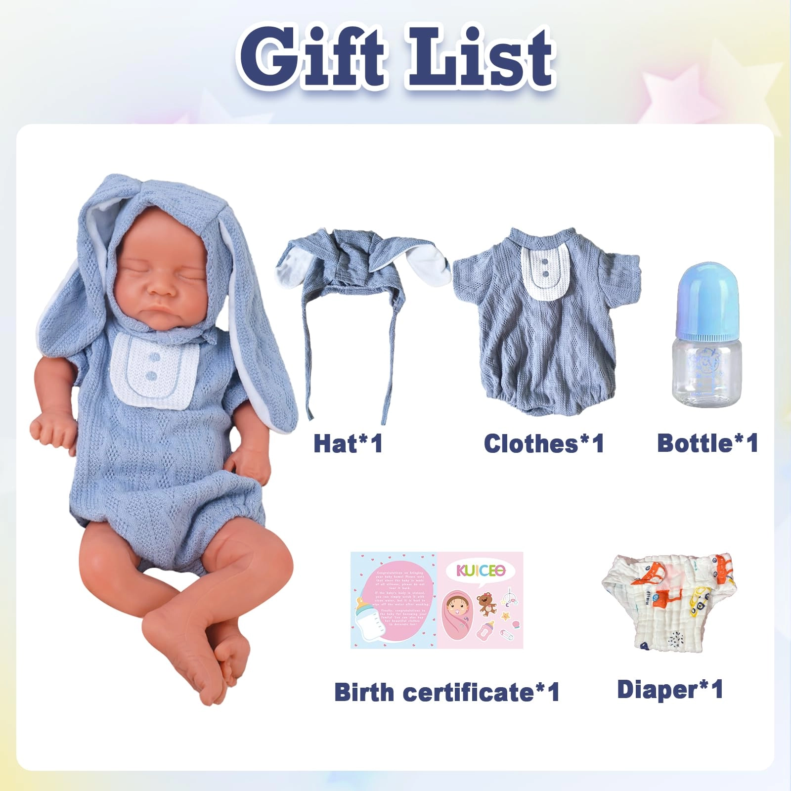 Reborn Baby Doll - 17 Inch Full Silicone Boy Ages 14+