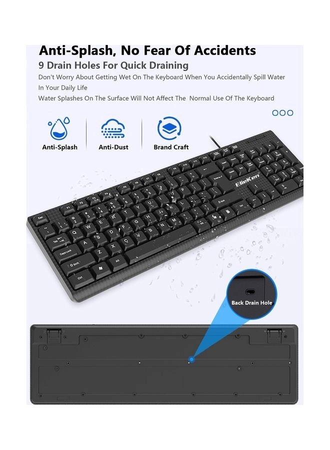 Wired Keyboard And Mouse Combo - Wired