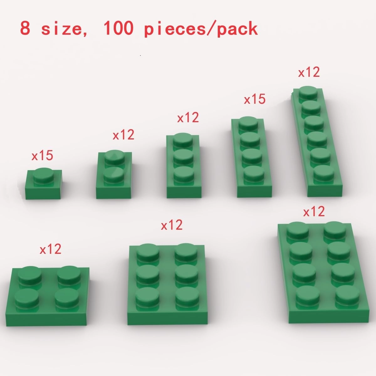 Building Plate Assortment Pack - Plastic 100