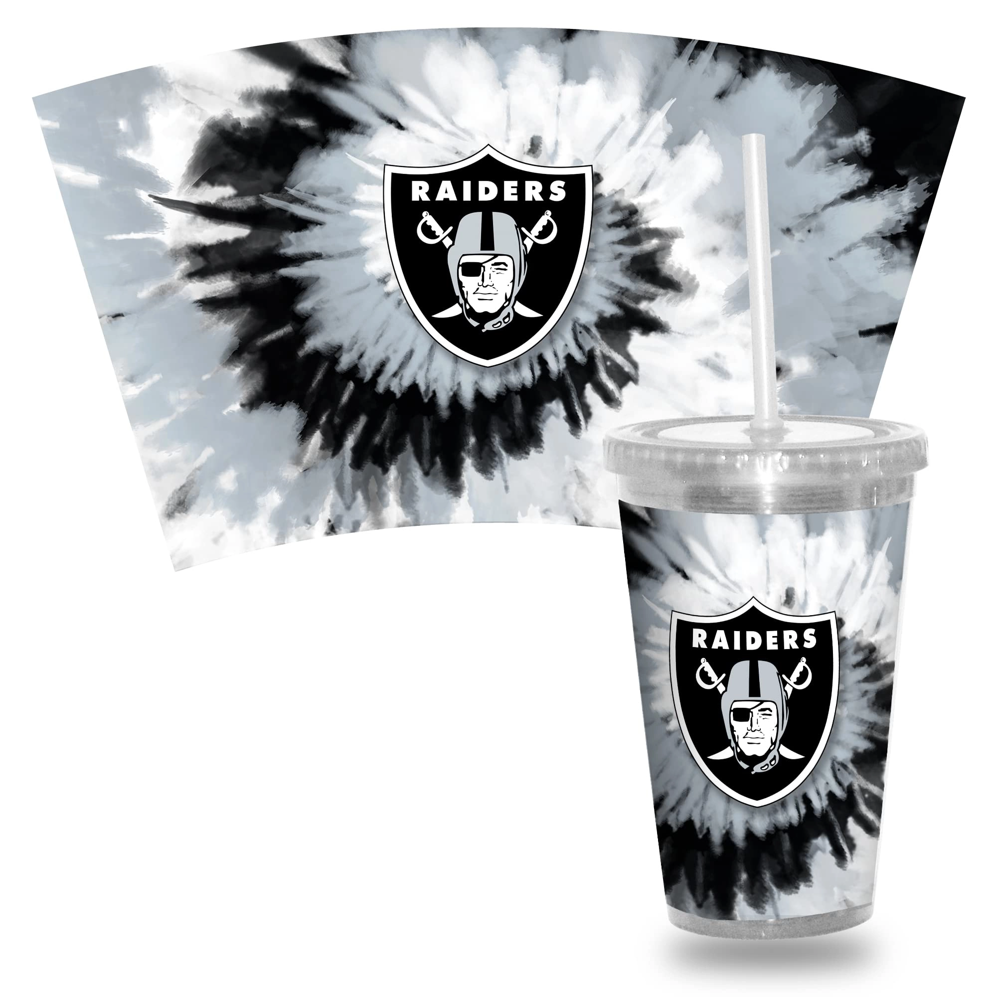 NFL Football Metallic Tie Dye Tumbler - 473ml