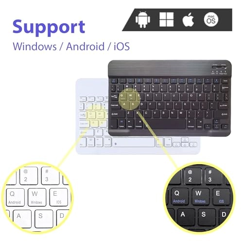 Wireless Bluetooth Rechargeable Keyboard - QWERTY Bluetooth