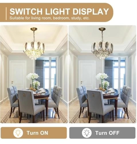 Crystal Chandelier - White Warm White Natural White