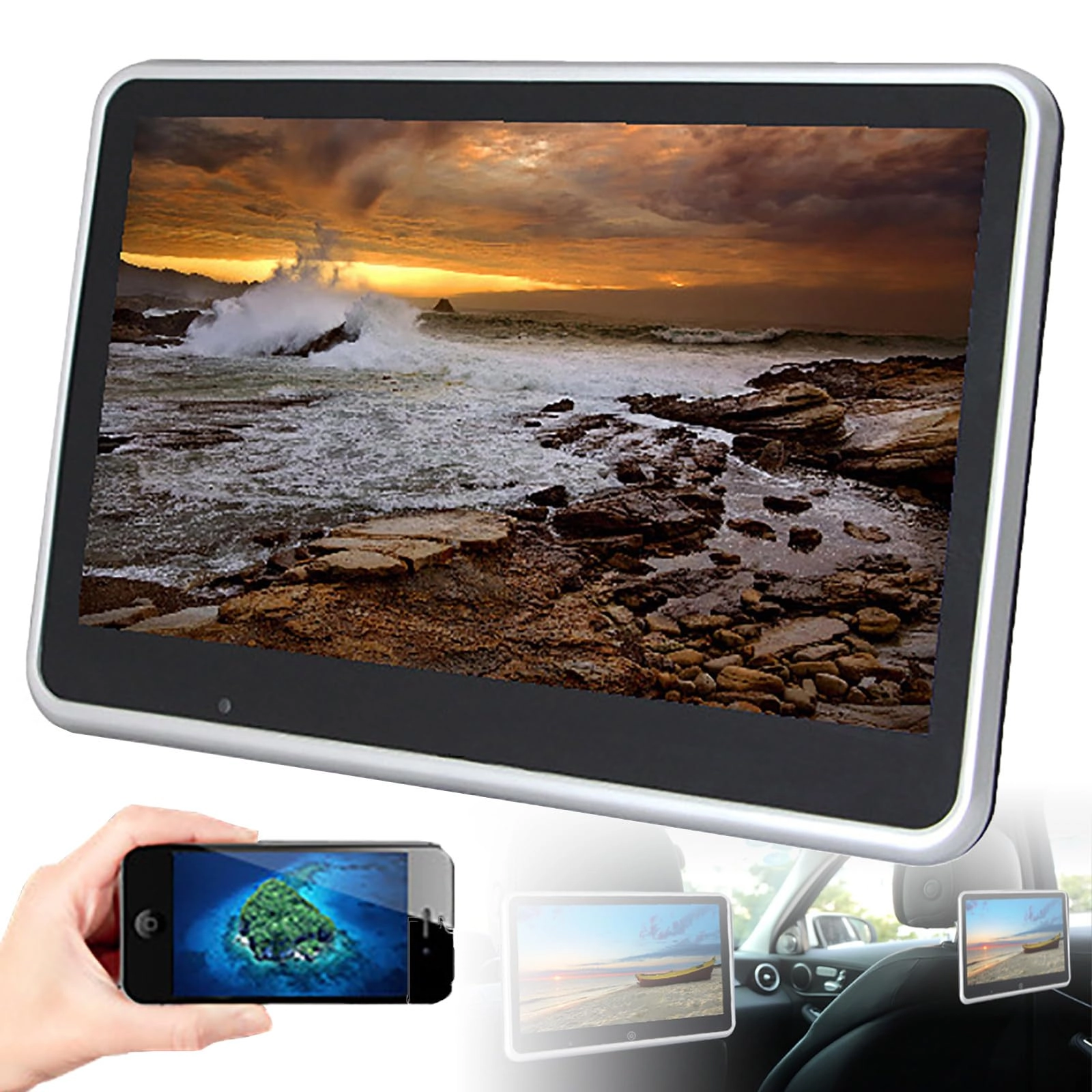 LISTaRSw Car Headrest Player - 10.1 Inches