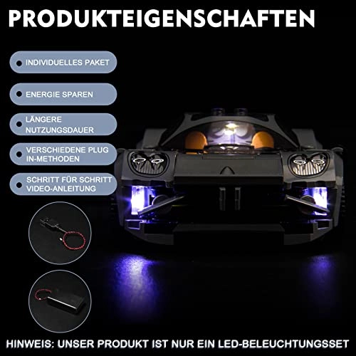 LED Light Set for Pagani Utopia (76915) - Speed Champions 5V