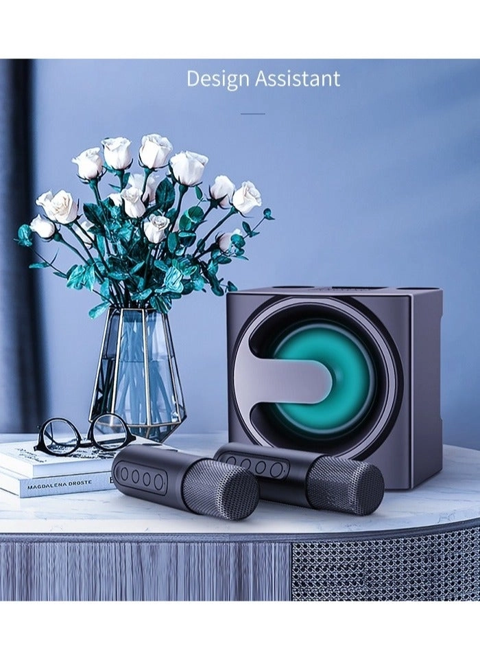 Portable Bluetooth Speaker - Two Wireless Microphones
