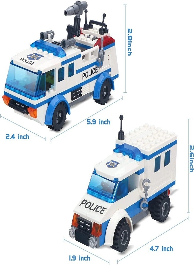 City Police Patrol Car + Prisoner Transporter Truck