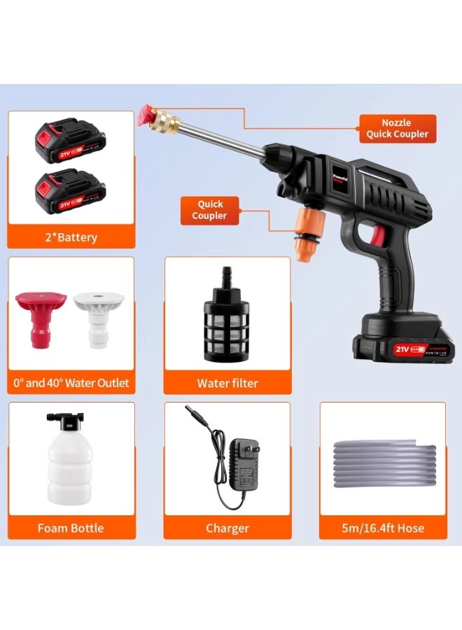 Cordless Pressure Washer - 1500W 60Bar/870 PSI 2 Battery