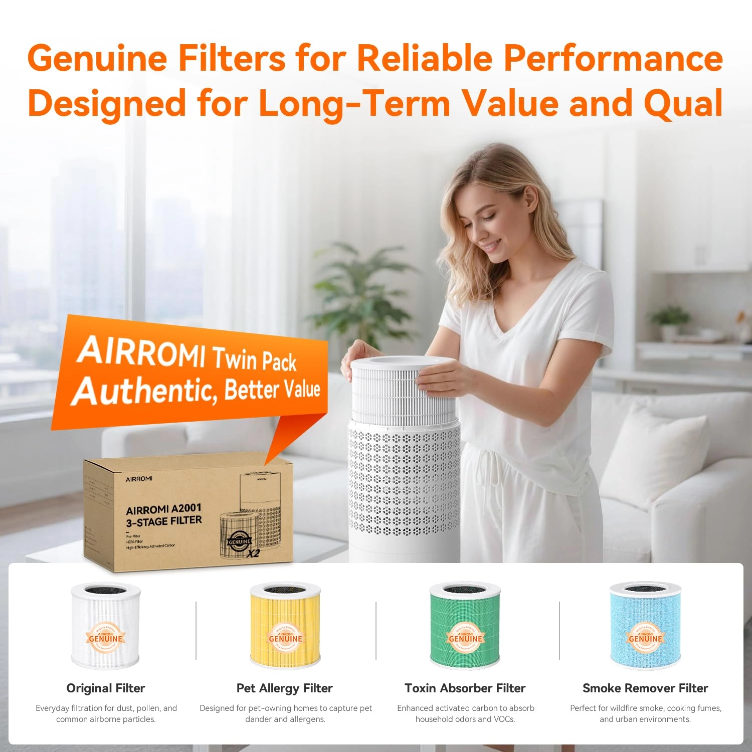 A2001 - Beige HEPA 3in1 Filter