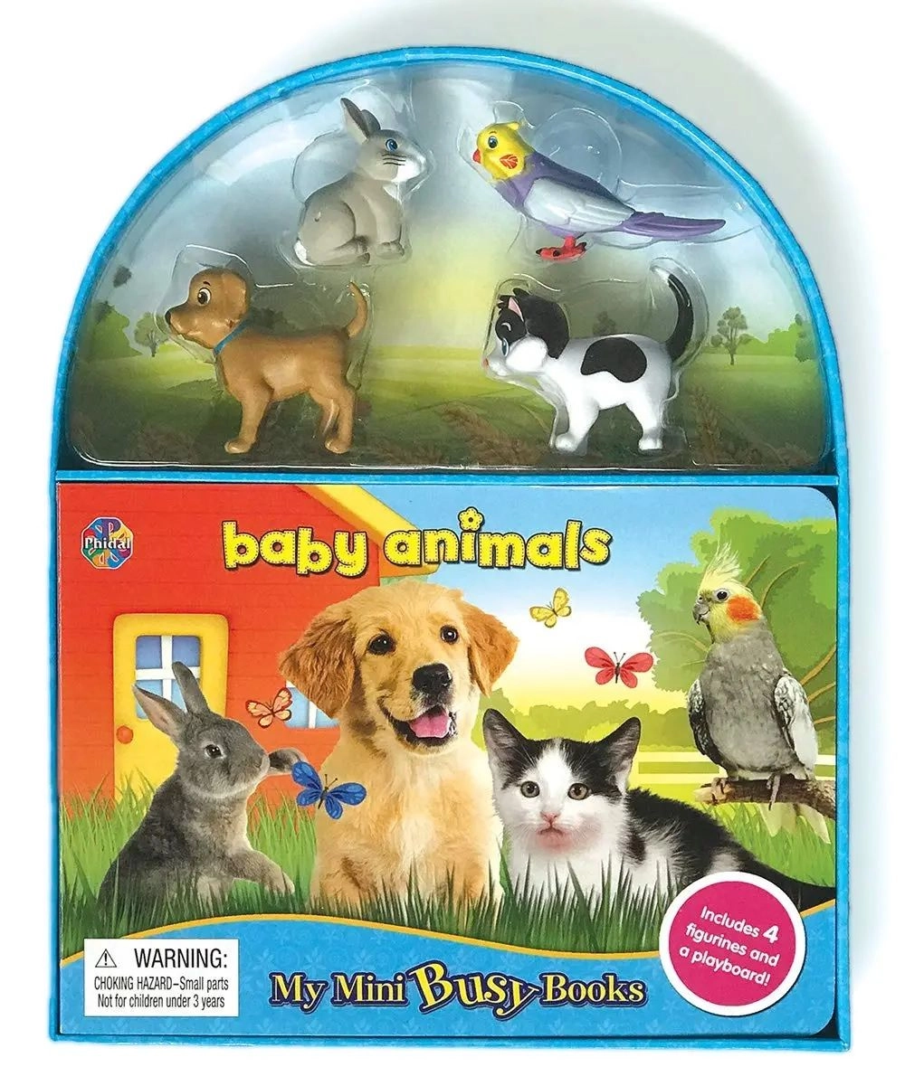 Phidal Baby Animals My Mini Busy Board Book - 3 years+