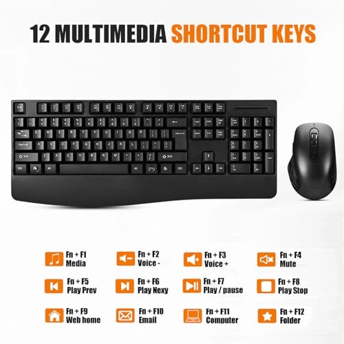 Wireless Computer Keyboard and Mouse - Usb