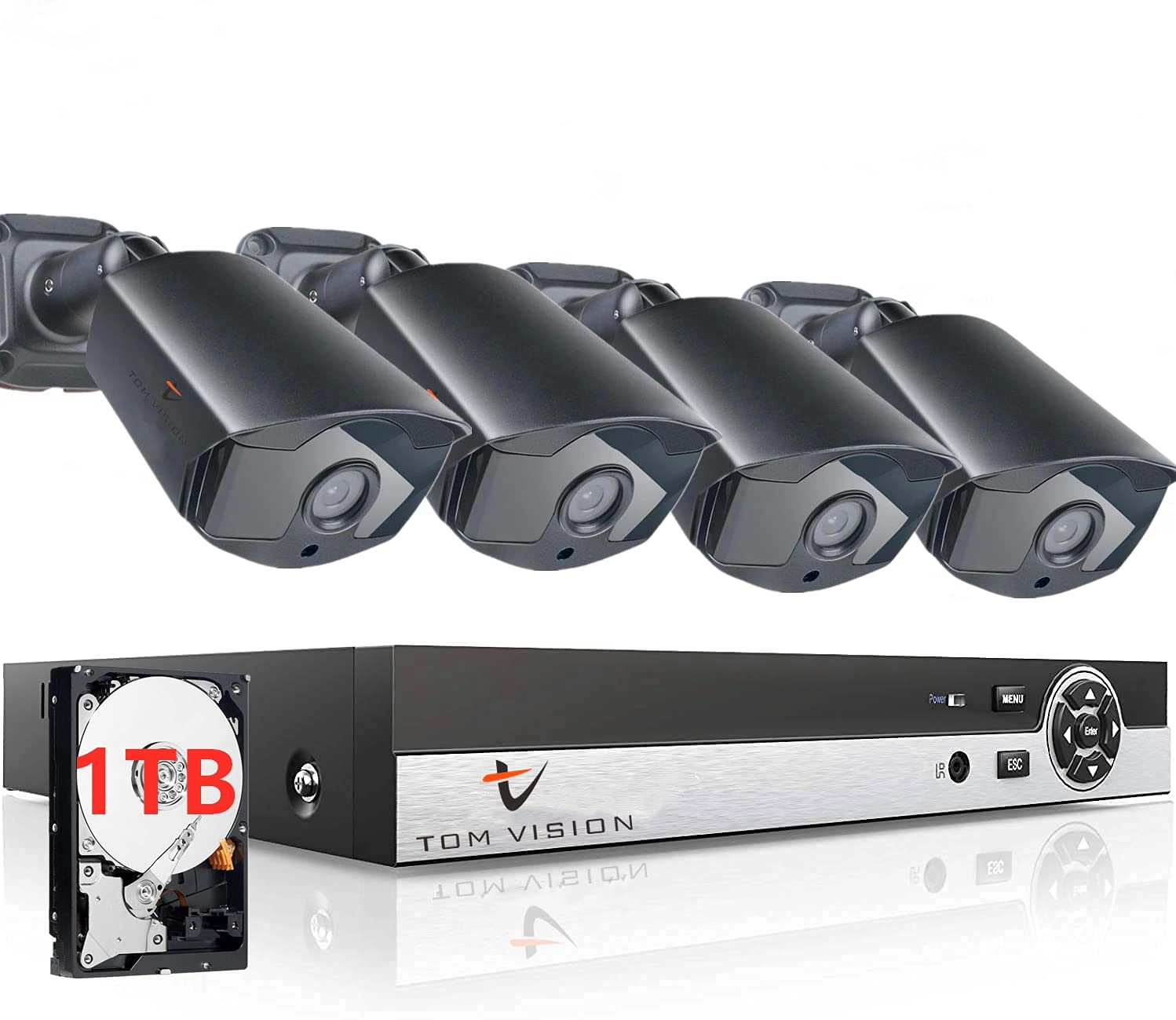 4CH DVR + Bullet Camera - 8pcs 1080P/2.0MP