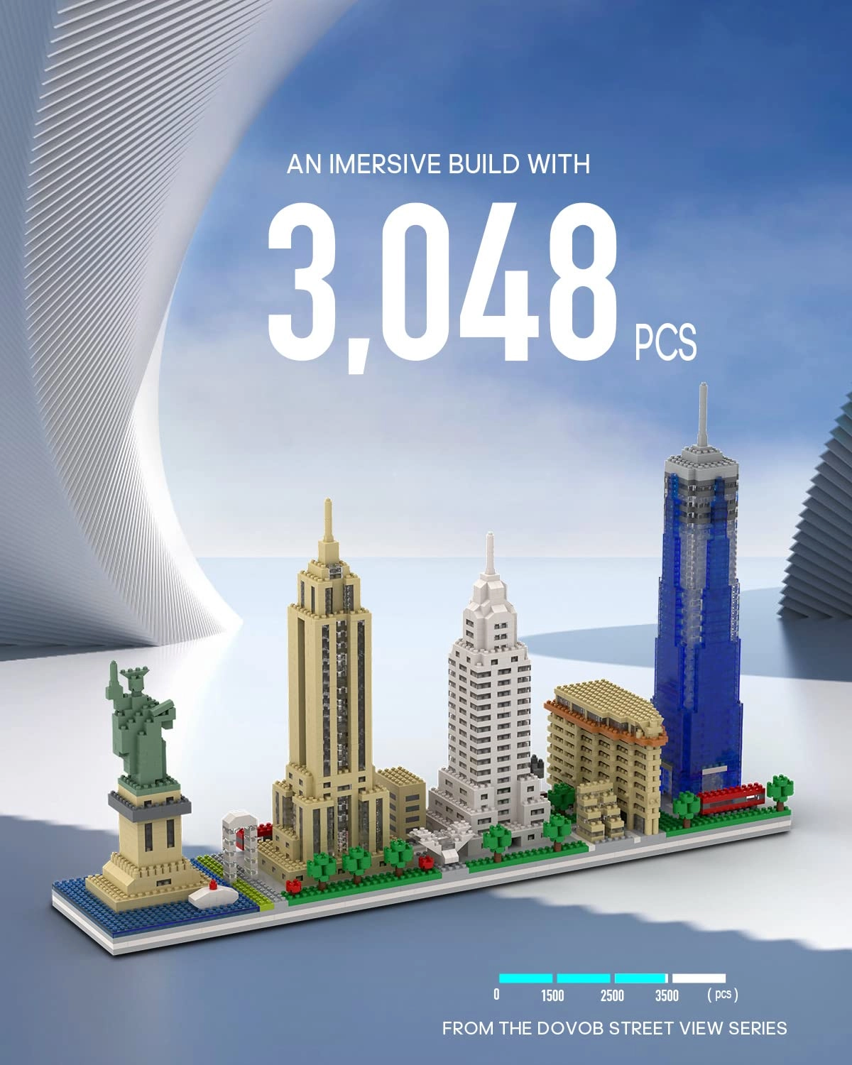 New York Skyline Micro Mini Blocks - 3048 pcs