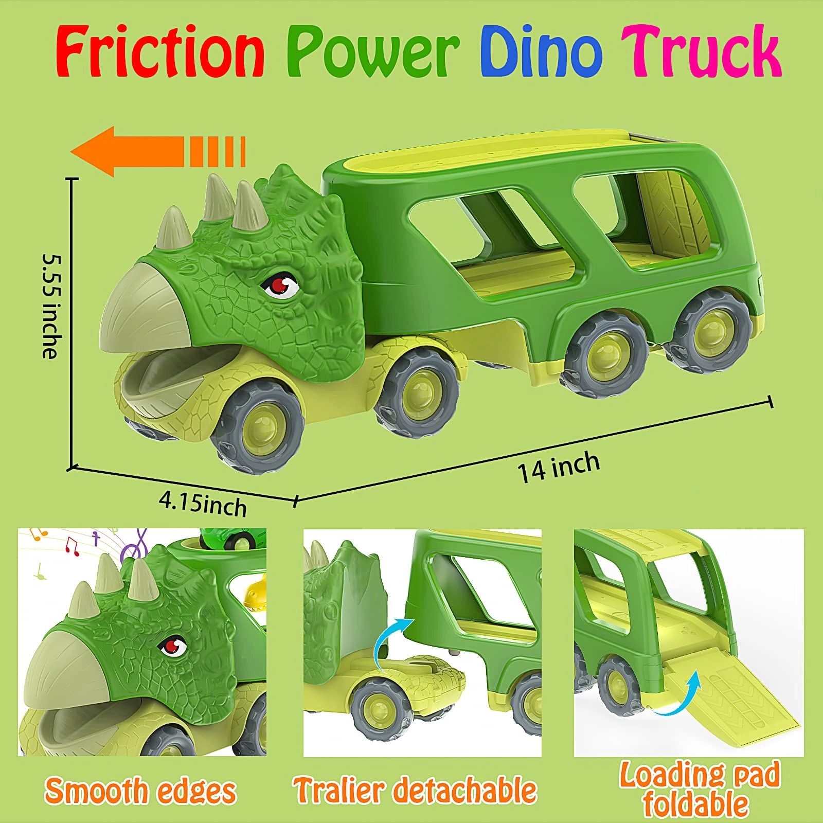 Dinosaur Car Toy - 4pcs