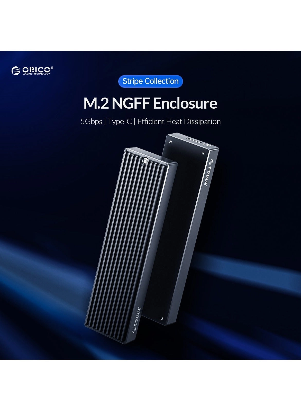 M.2 NGFF NVMe Enclosure - USB 3.2 Type C USB 3.0