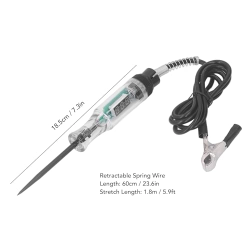 Auto Circuit Tester - LED Digital Display Black Wire Type Stainless Steel