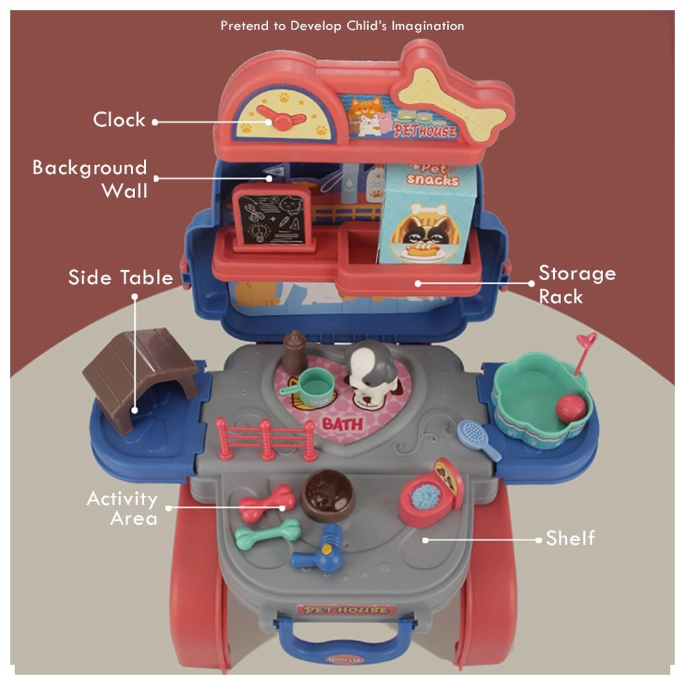 Role Play Pet House Toy Set School Bag - 26 pcs (SBF-LS_RPSB_PCBU)