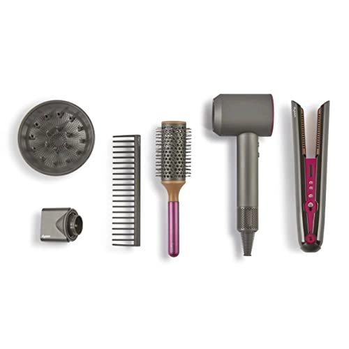 Casdon Supersonic & Corrale Deluxe Styling Set - Toy Straightener & Hairdryer Real Function Interactive Lights & Sounds