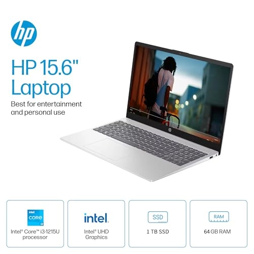 15.6" Touchscreen Laptop - 15.6'' 1 TB 64 GB i3-1215U