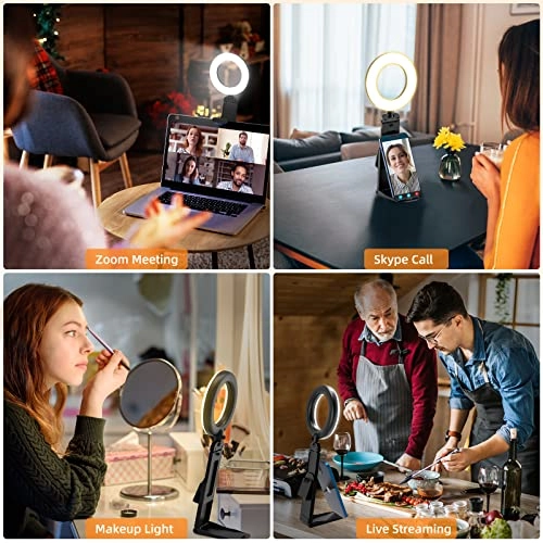 Desk Ring Light - 5-inch LED Stand Phone Holder