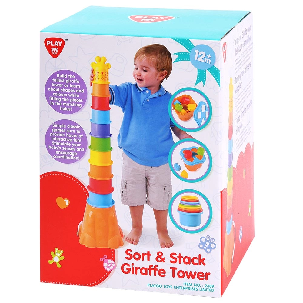 Sort & Stack Giraffe Tower - Suitable for 12 months and above