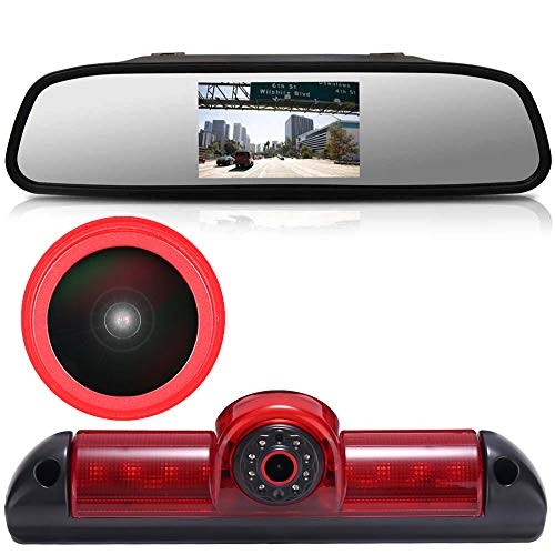 Brake Light Reversing Camera + Rear View Mirror Monitor - Night vision 628 x 586 pixels