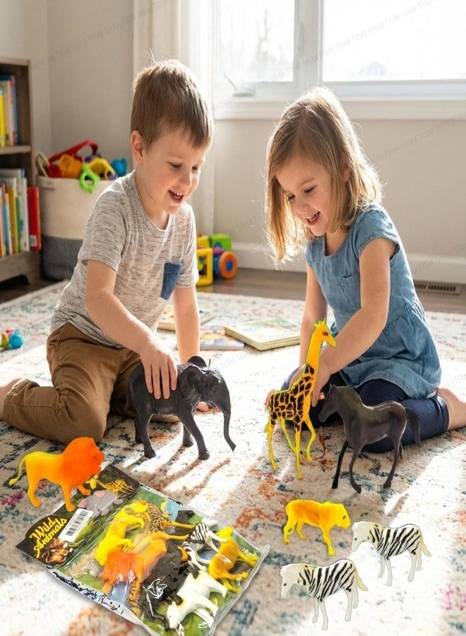 Wild Animal Toy Set - 8Pcs