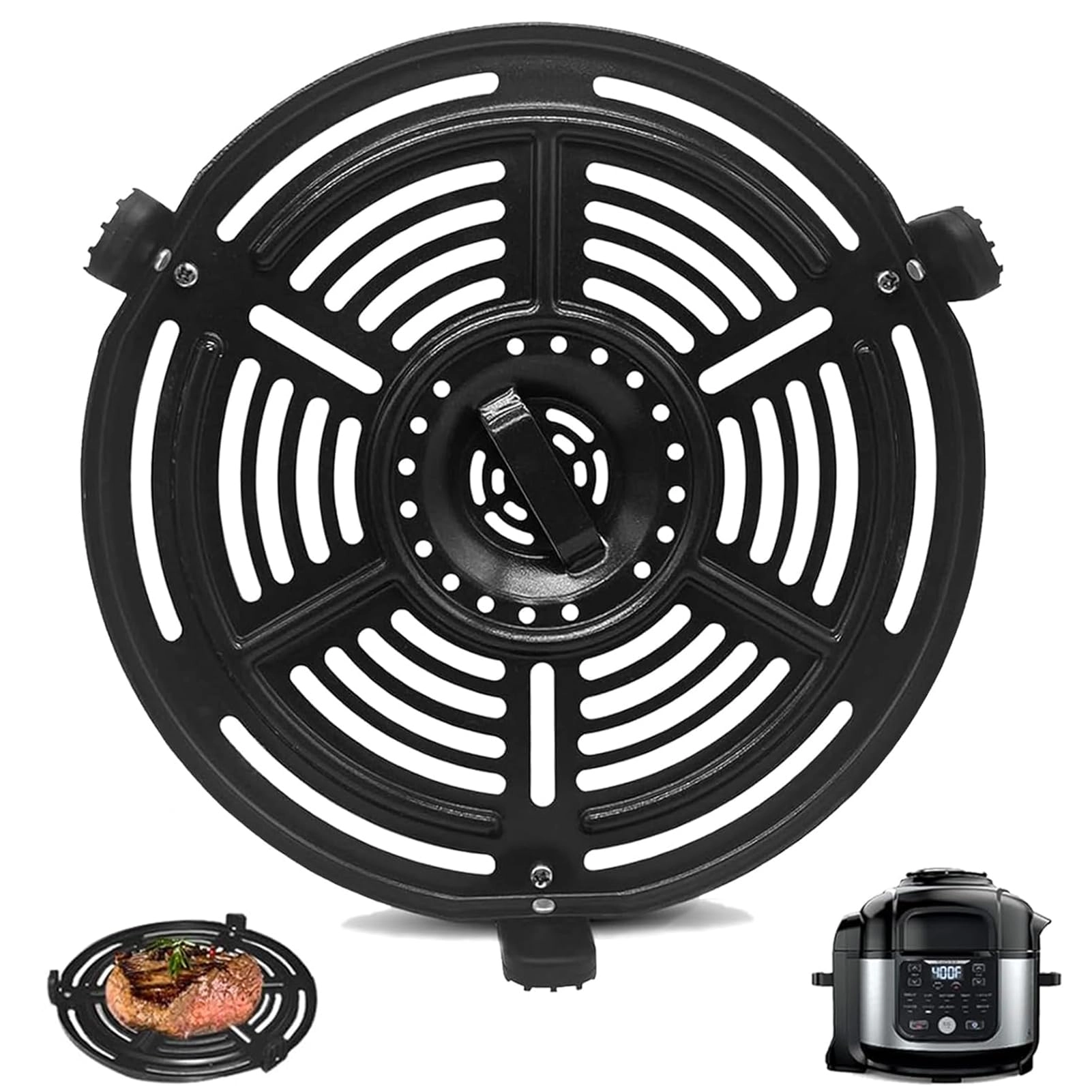 GXF Air Fryer Grill Pan - stainless steel 1