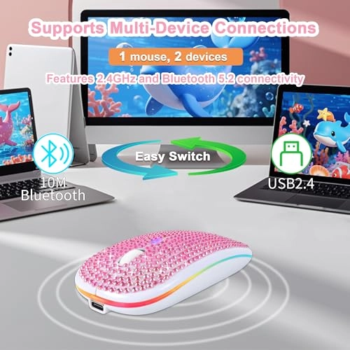 Vertical Ergonomic Mouse - Bluetooth & Wireless Dual Modes