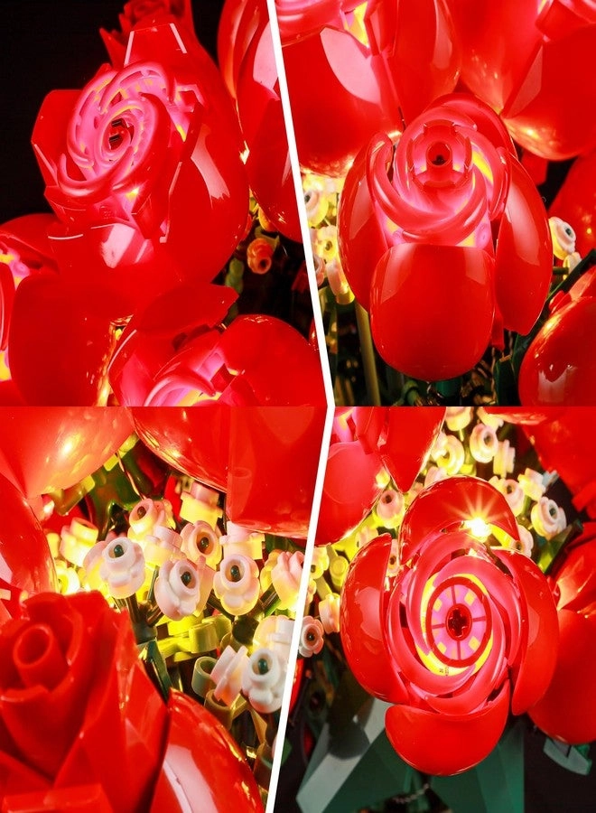 Led Lighting Kit for Roses - Compatible with Lego Icons Flower 10328