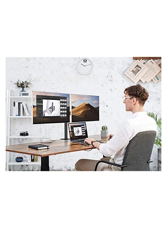 Dual LCD Monitor Desk Mount Stand - 2 27in