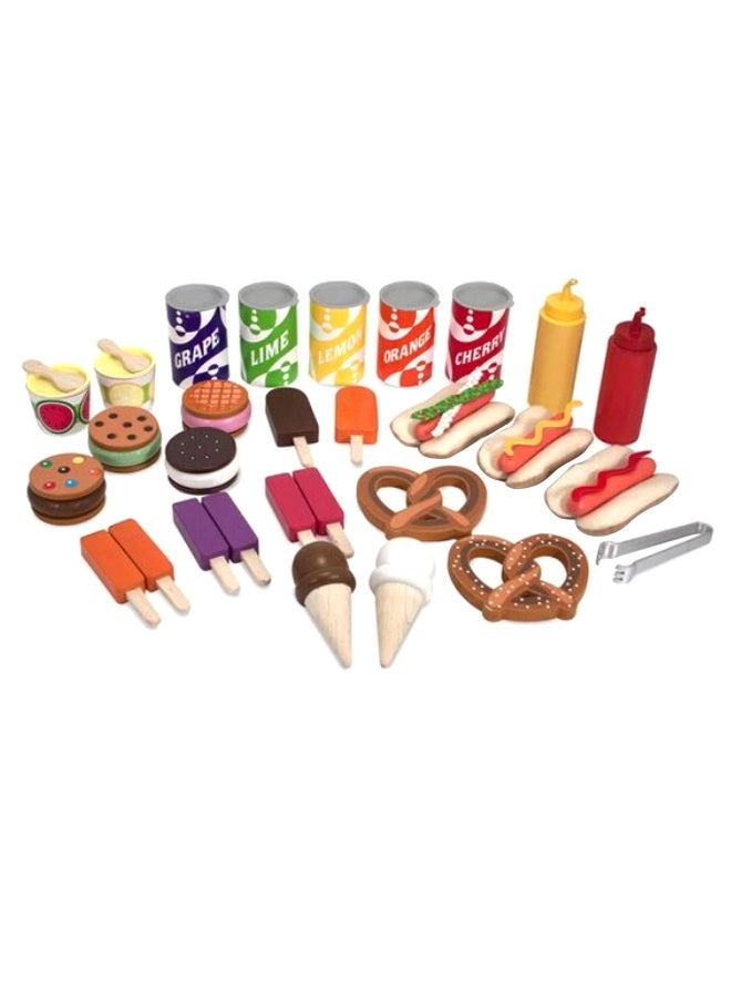 Melissa & Doug Snacks & Sweets Food Cart - 40+ pcs (MD9350)